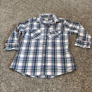 Carhartt Medina Button Front Shirt Size XL Long Sleeve Cotton Casual Workwear